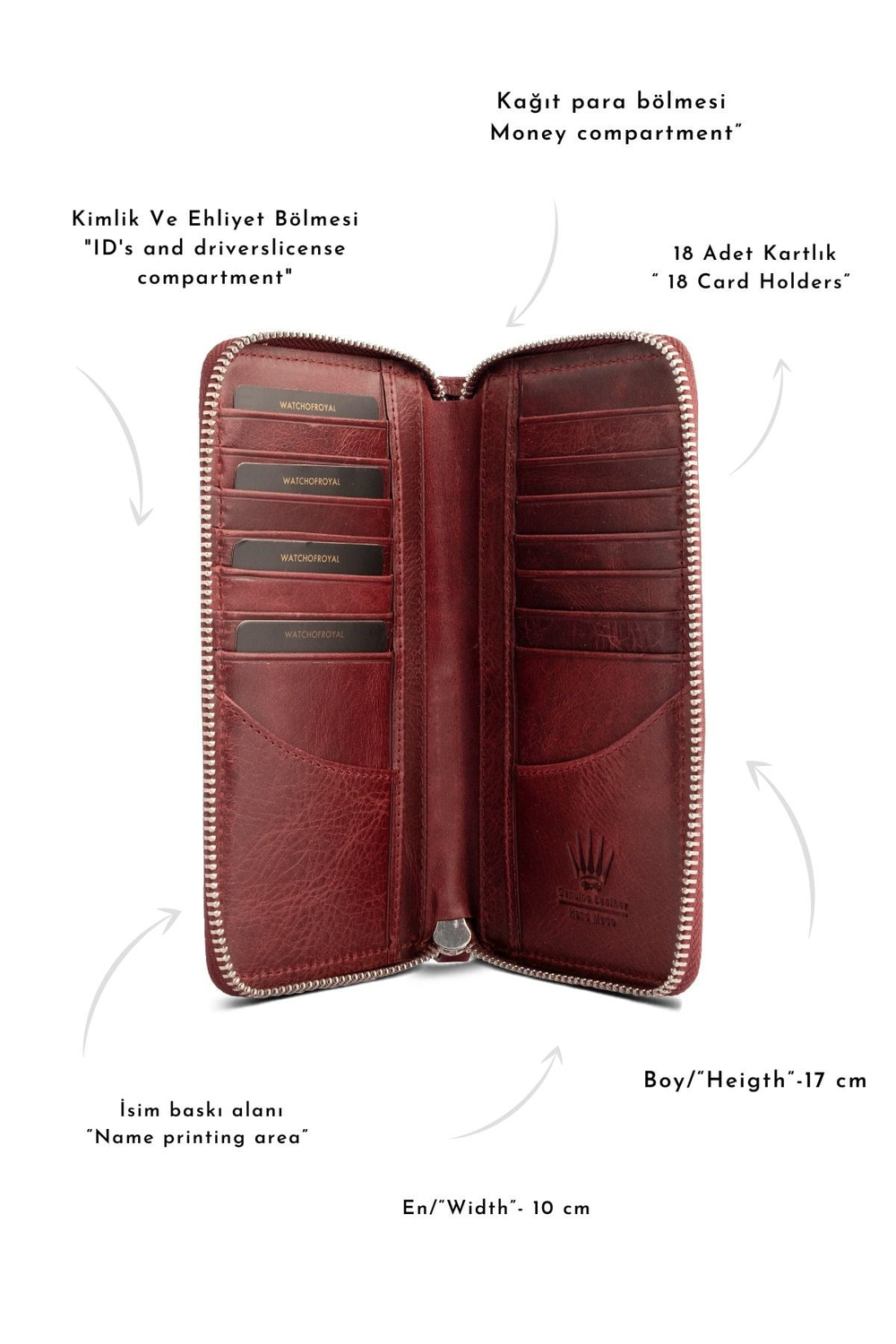 ROYAL TIGUAN BURGUNDY PHONE WALLET