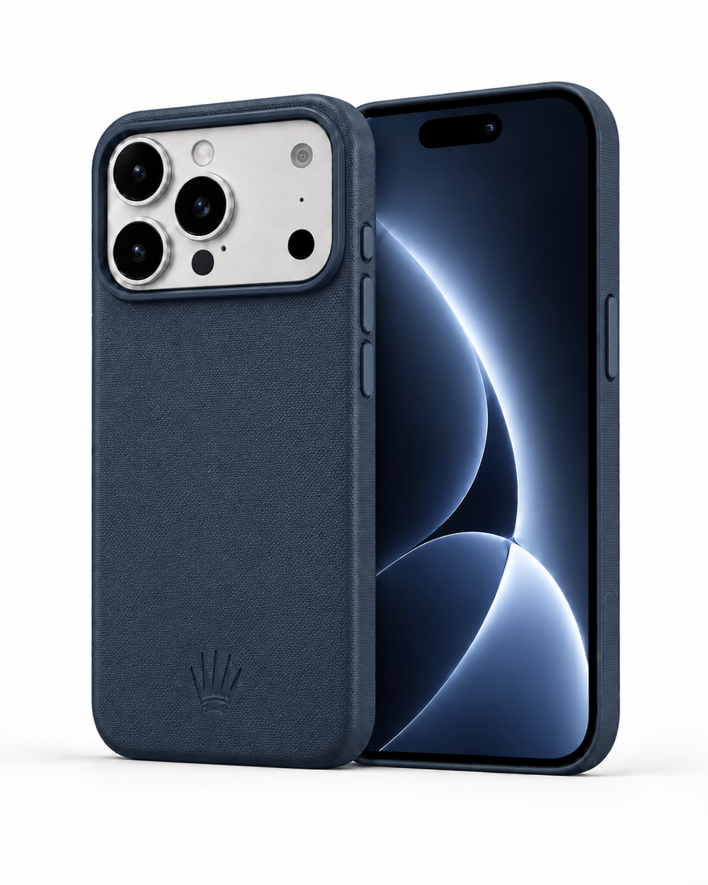Woven Iphone 17 Pro Max Lacivert Manyetik Özellikli Deri Kılıf 