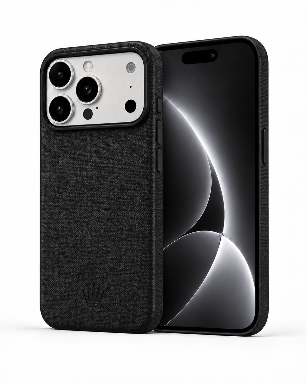 Woven Iphone 17 Pro Max Siyah Manyetik Özellikli Deri Kılıf 