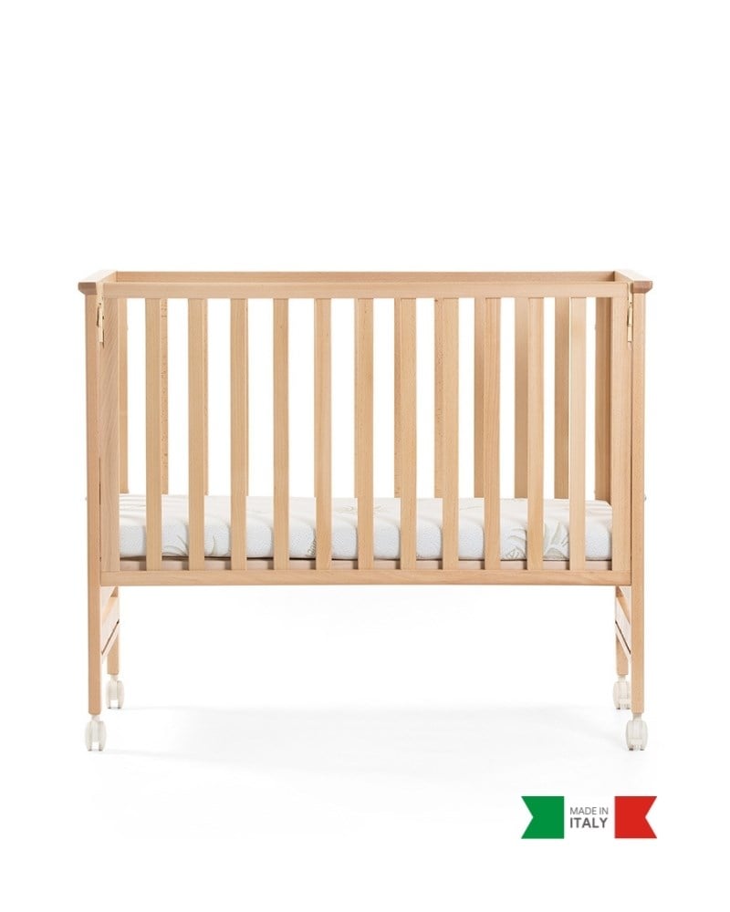 Ahşap Anne Yanı Bebek Beşiği İç Yataklı Contact Naturel 62.5 x 117 cm