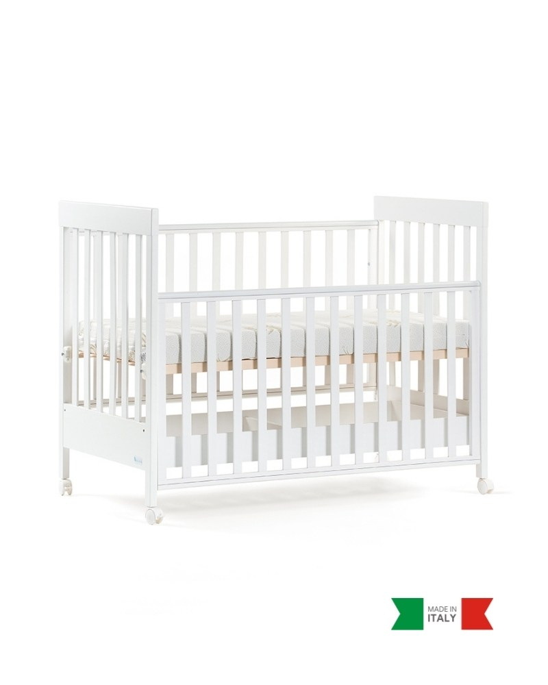 Ahşap Bebek Beşiği İç Yataklı Homi Beyaz 71 x 130 cm