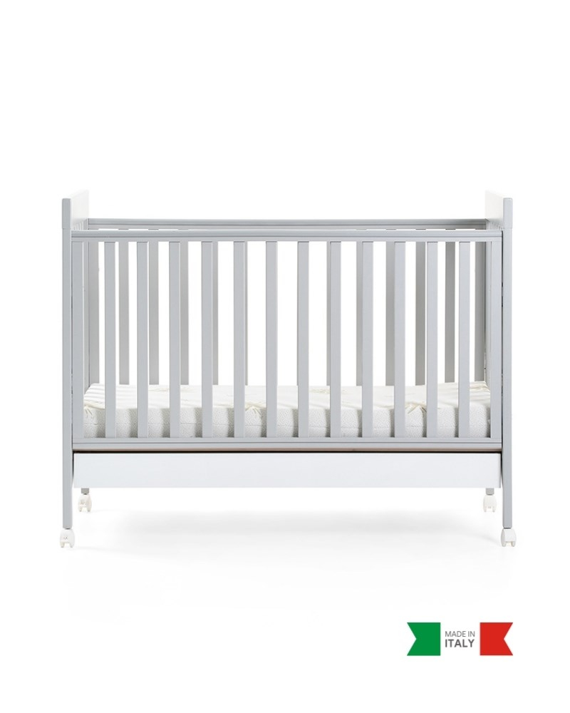 Ahşap Bebek Beşiği İç Yataklı Homi Gri 71 x 130 cm
