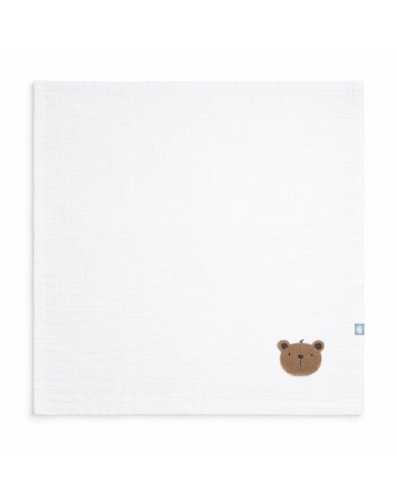Bebek Battaniyesi Müslin Teddy Beyaz 120 x 120 cm