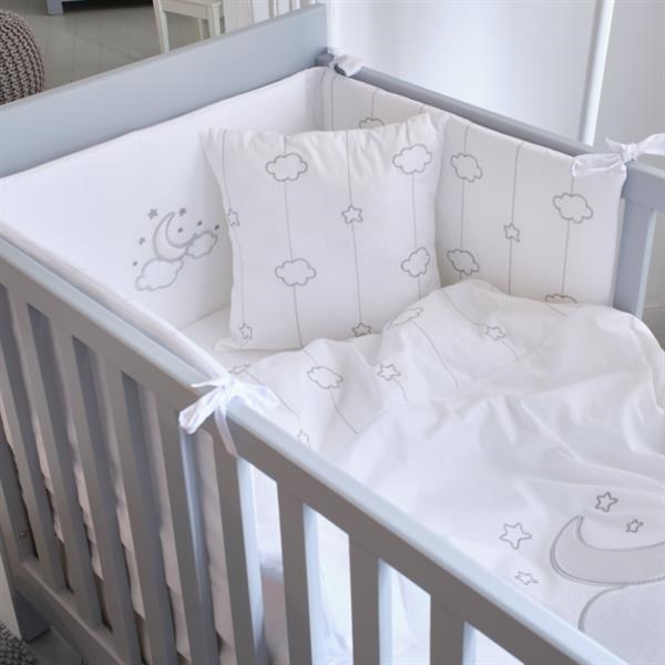Bebek Uyku Seti 8li Luna Chic Beyaz 60/70 cm