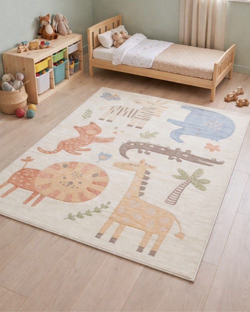 Bebek ve Çocuk Odası Halı Amazon Krem 120 x 180 cm