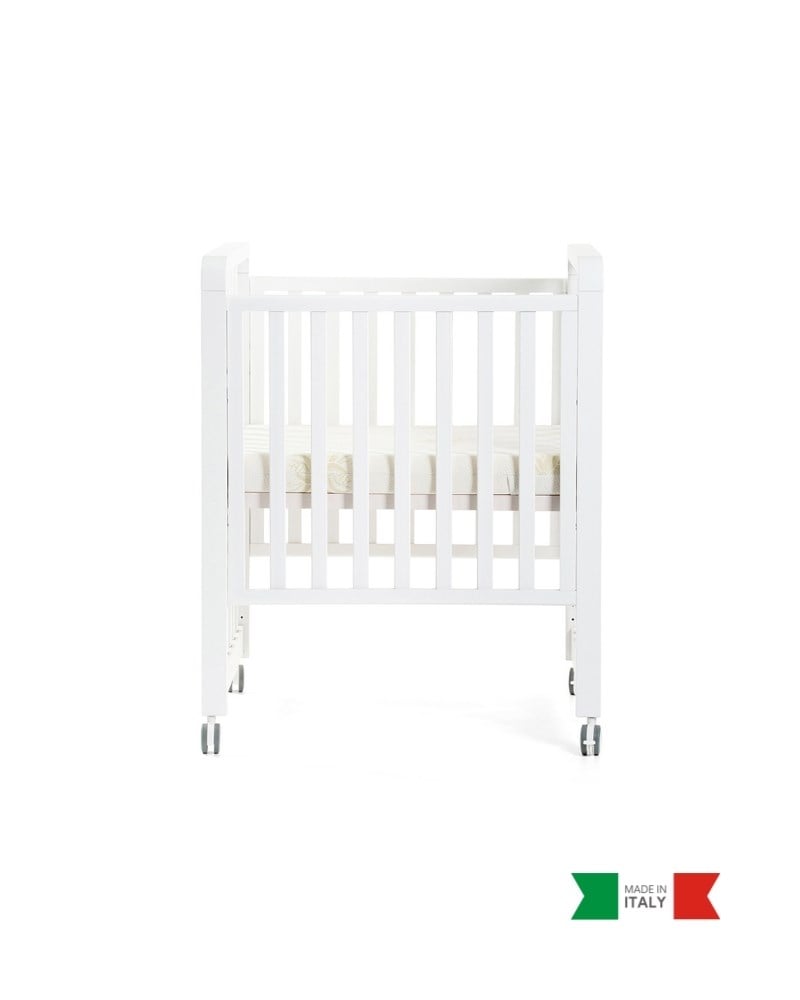 Büyüyen Ahşap Bebek Beşiği İç Yataklı Glam Beyaz 71 x 130 cm