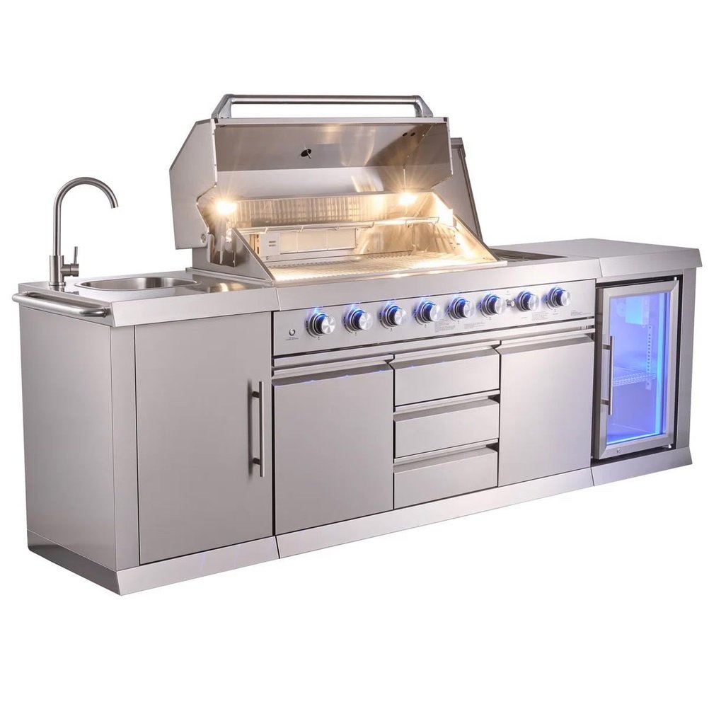 Berfmann 6+2 Barbekü ve Buzdolaplı Outdoor Mutfak
