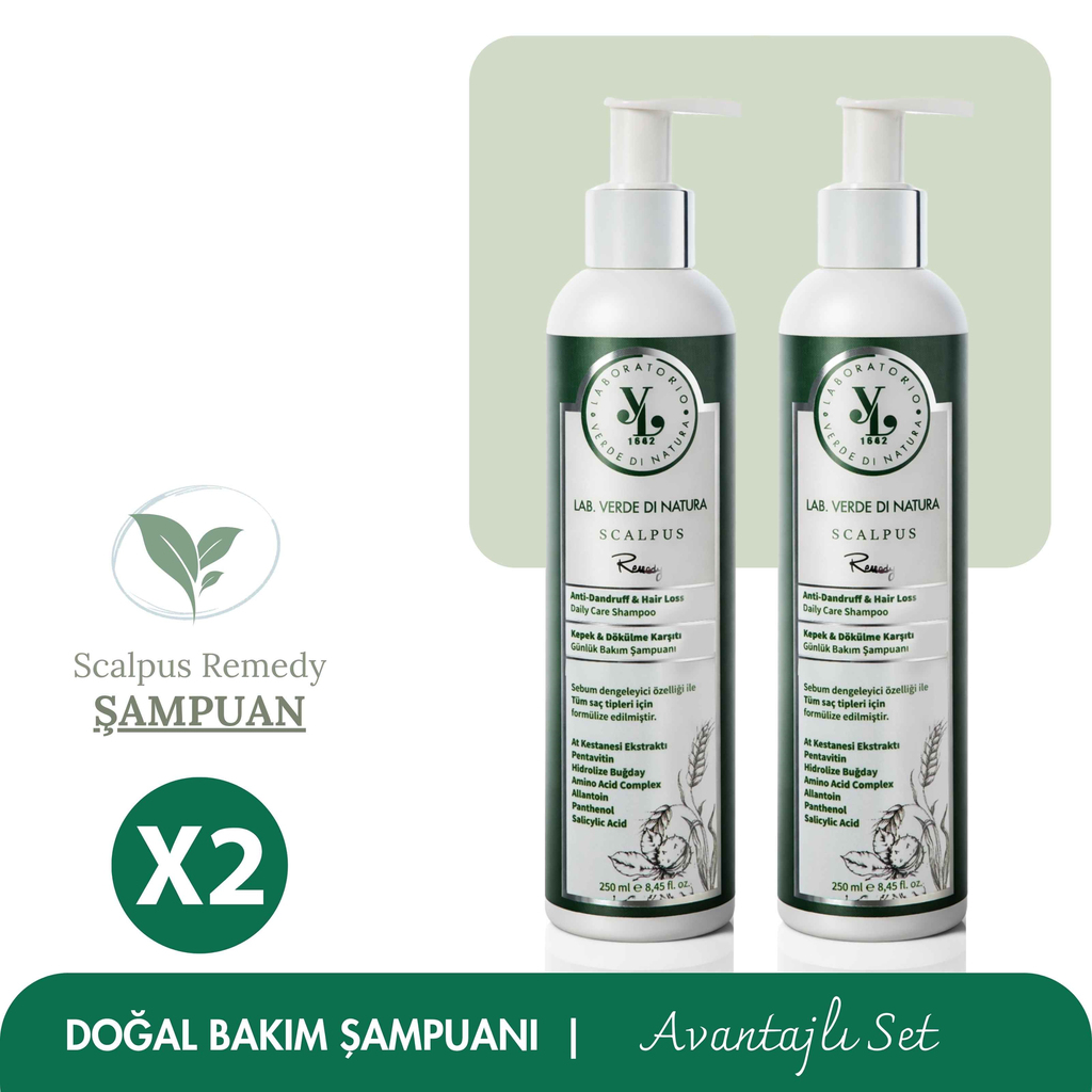 SCALPUS REMEDY 2Lİ Kepek&Dökülme Şampuanı