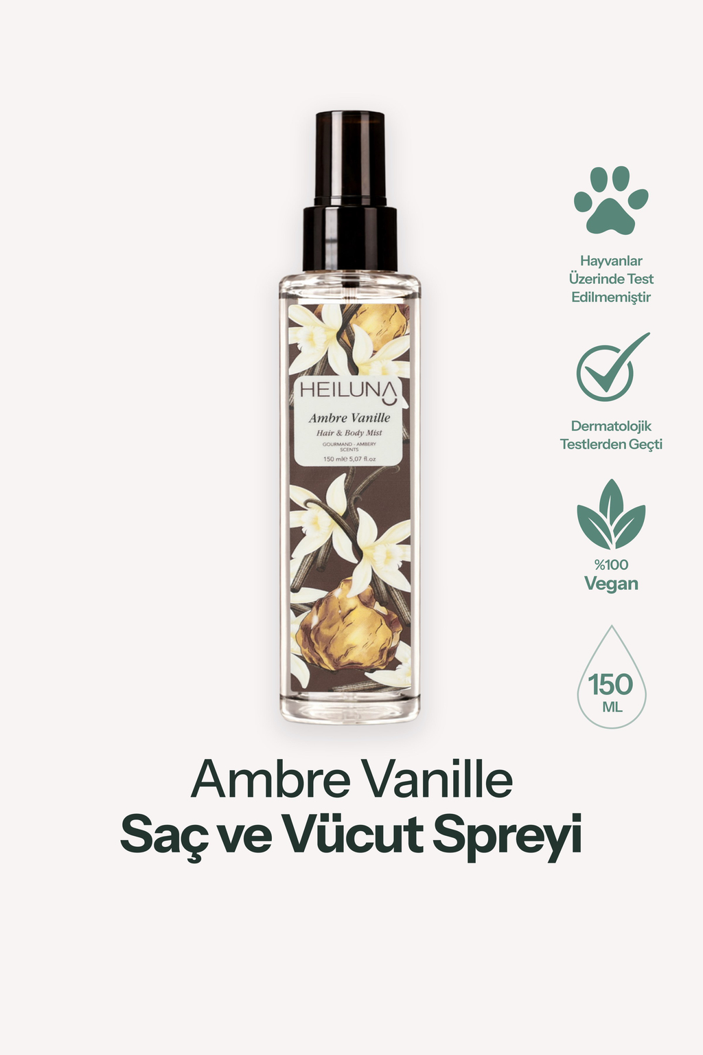 Ambre Vanille Saç ve Vücut Spreyi 150 ml