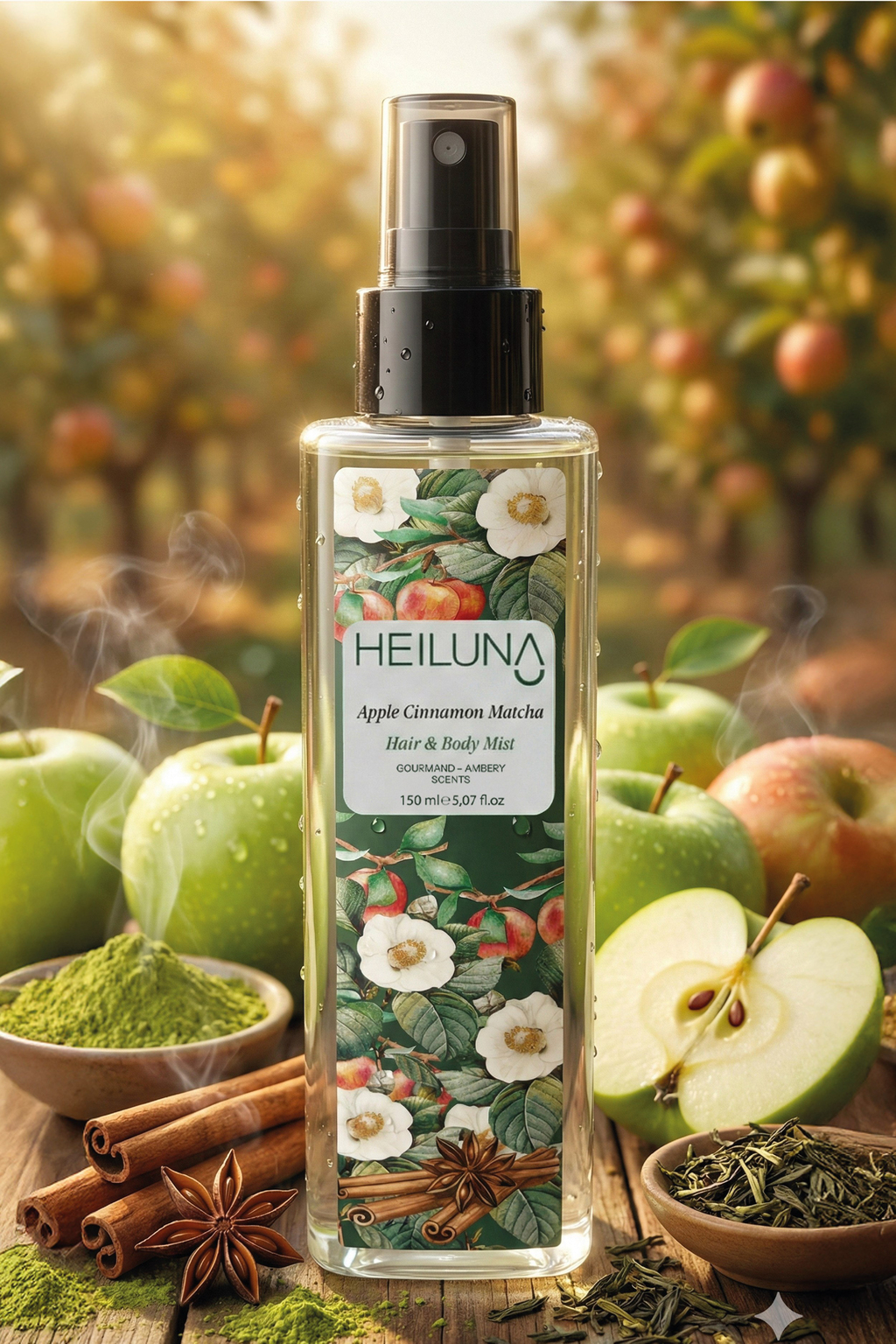 Apple Cinnamon Matcha Saç ve Vücut Spreyi 150 ml
