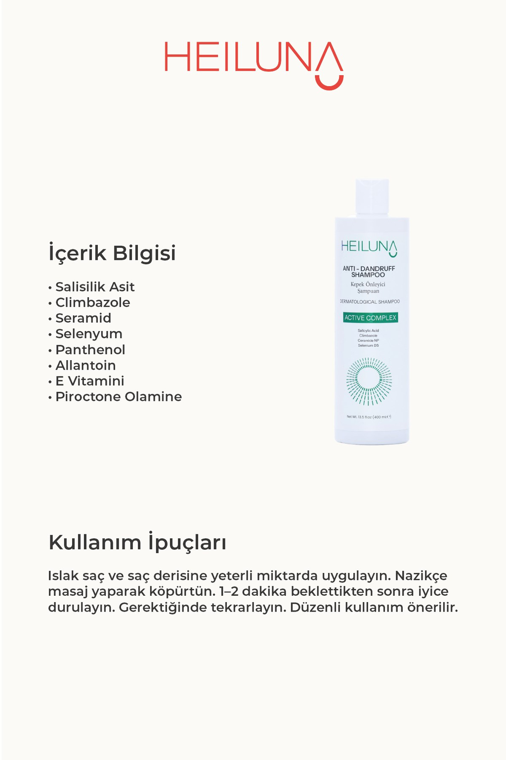 Kepek Önleyici Şampuan Salisilik Asit ve Selenyum Disülfür Destekli 400 ml