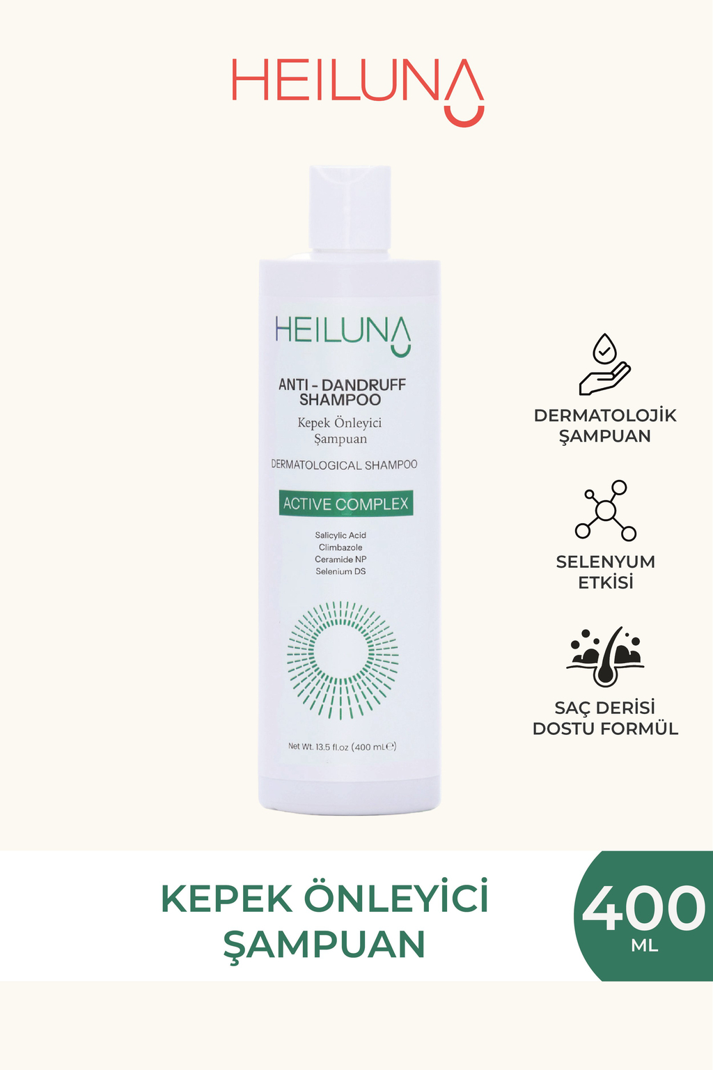 Kepek Önleyici Şampuan Salisilik Asit ve Selenyum Disülfür Destekli 400 ml