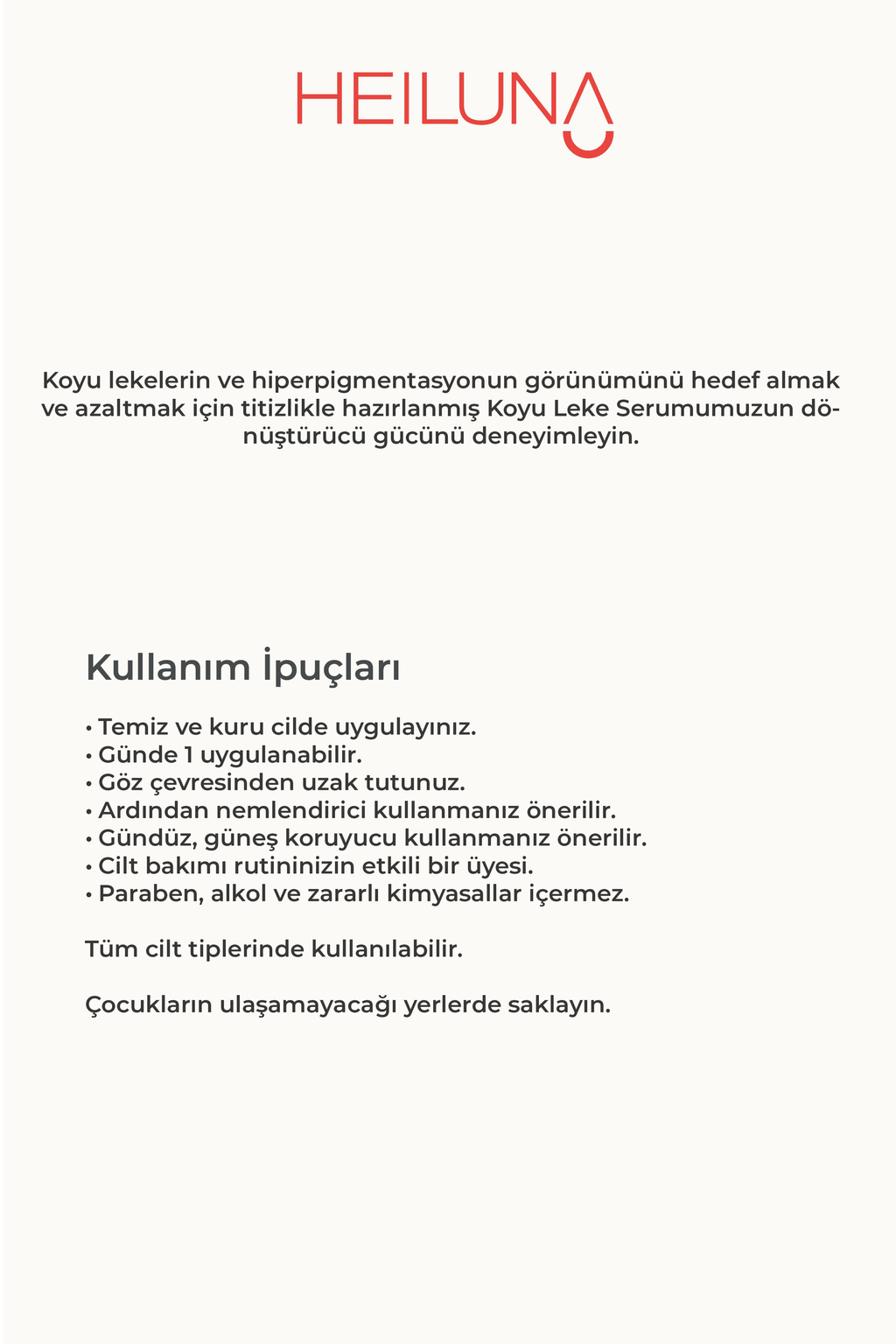 Koyu Leke Karşıtı Serum