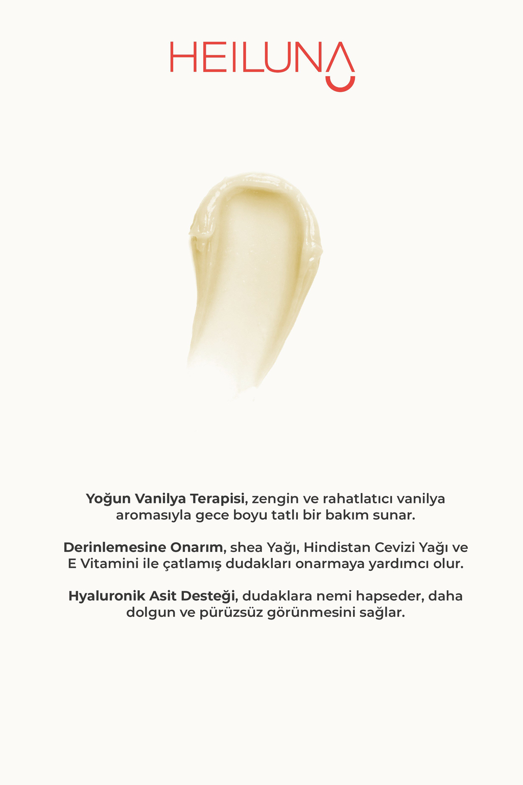 Vanilya Özlü Gece Dudak Maskesi 20g | E Vitamini, Shea Yağı Besleyici Bakım