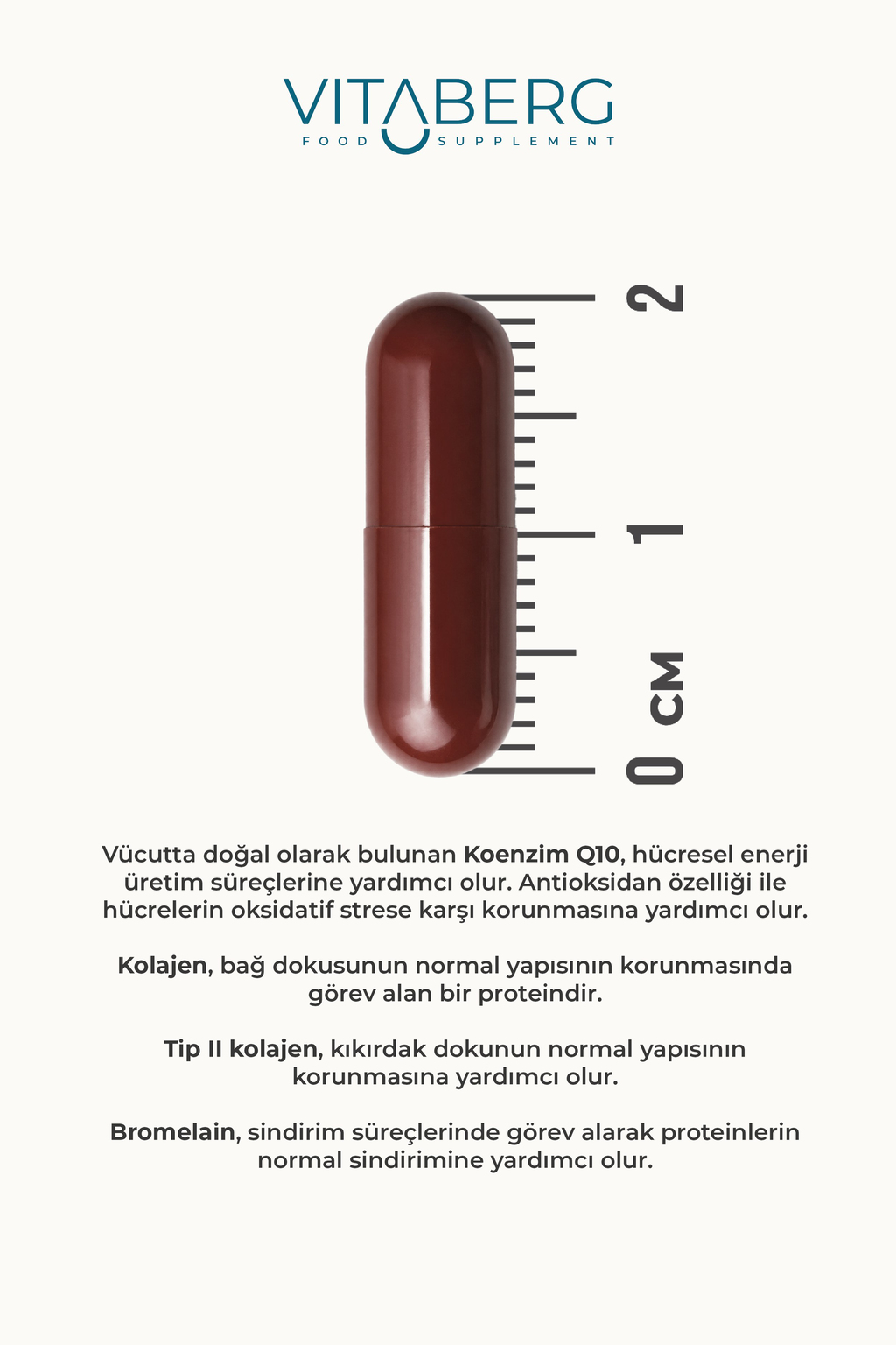 Vitaberg NADH Antioksidan+ | PQQ, Koenzim Q10, Resveratrol, Kolajen Tip II