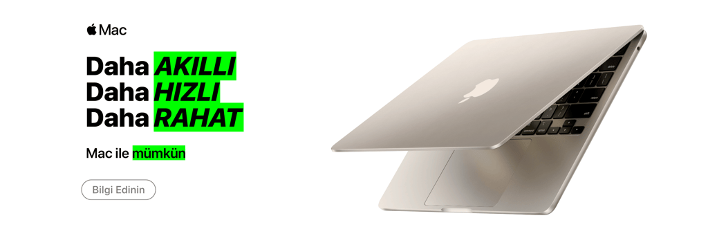 Bir Mac'teki en uzun pil ömrü. Mac ile mümkün. Avantajlı taksit seçenekleri ve satış sonrası desteğiyle Aynet yanınızda. Apple MacBook Pro. Apple MacBook Air. Aynet Bilgi Teknolojileri Apple Yetkili Satıcı, Apple Yetkili Servis Sağlayıcı