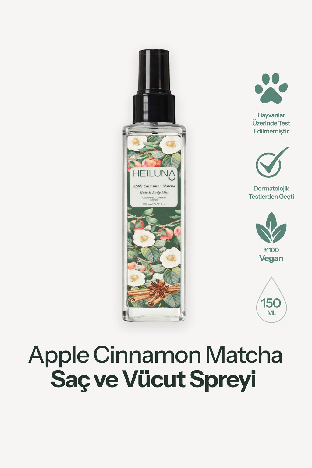 Apple Cinnamon Matcha Saç ve Vücut Spreyi 150 ml