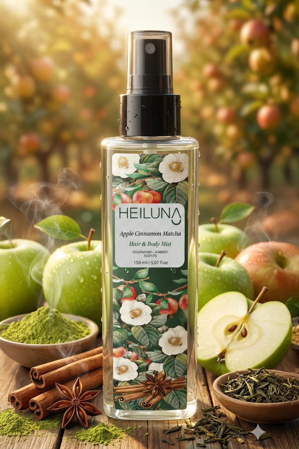 Apple Cinnamon Matcha Saç ve Vücut Spreyi 150 ml
