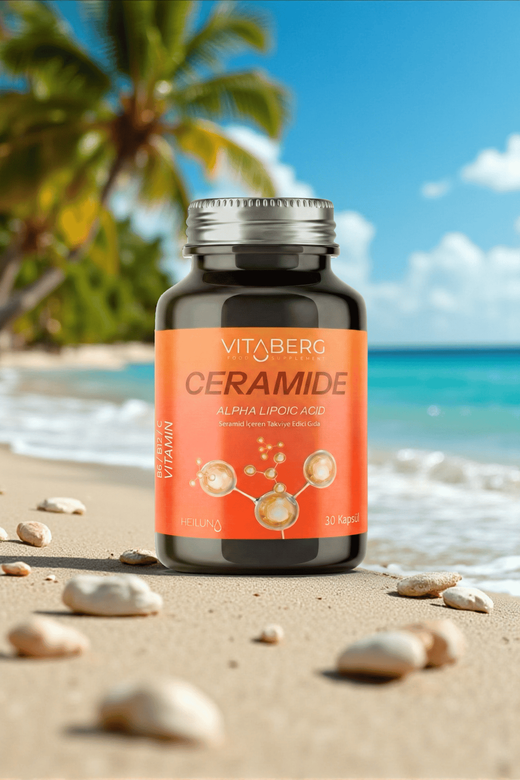 Ceramide 30 Kapsül | Seramid, Alfa Lipoik Asit, Vitamin C, B6 ve B12 | Vegan