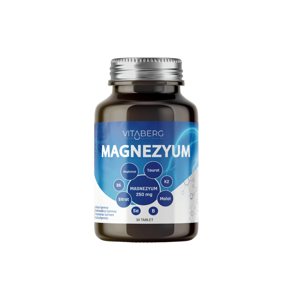 Magnezyum Compleks | Bisglisinat, Taurat, Sitrat, Malat + K2, B6, Bor, Selenyum