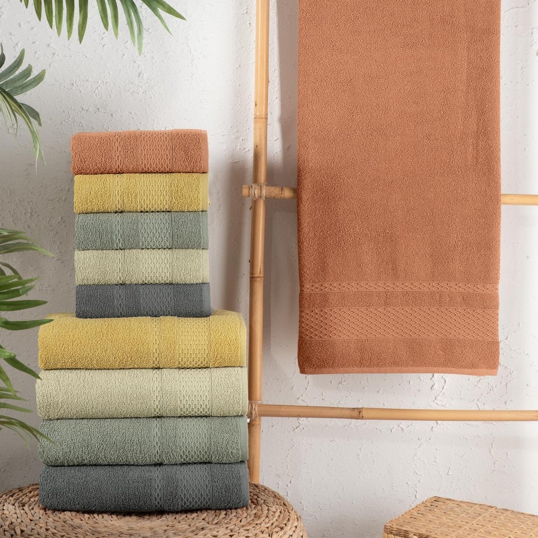 Schafer Home Arya Havlu 50x90-Kiremit