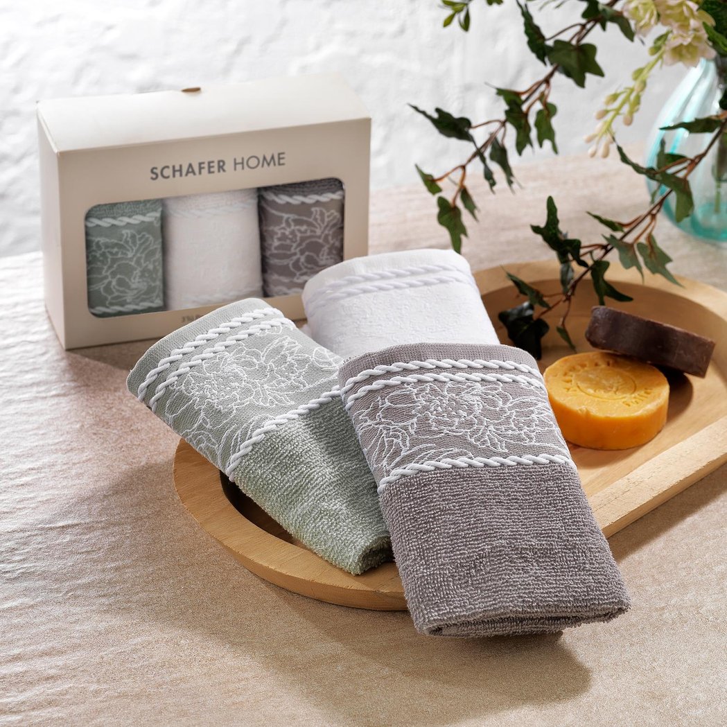 Schafer Home Lace 30x50 Havlu Seti 3 Parça-Asorti