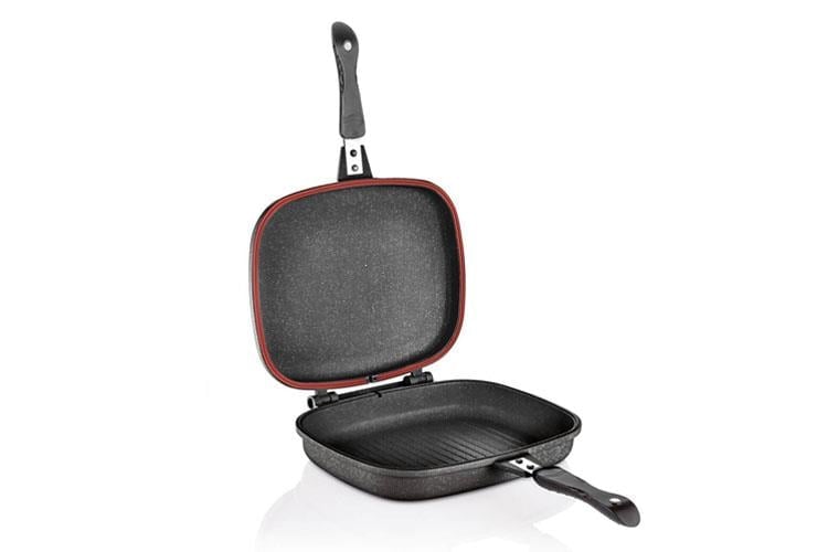 Schafer Kare Double Grill Pan 34Cm-2 Parça-Siyah