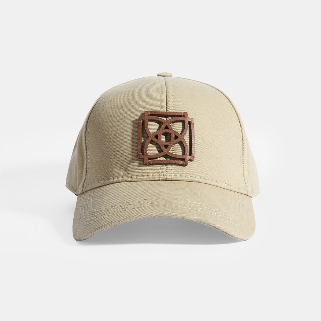 Bej Baskılı Cap Şapka