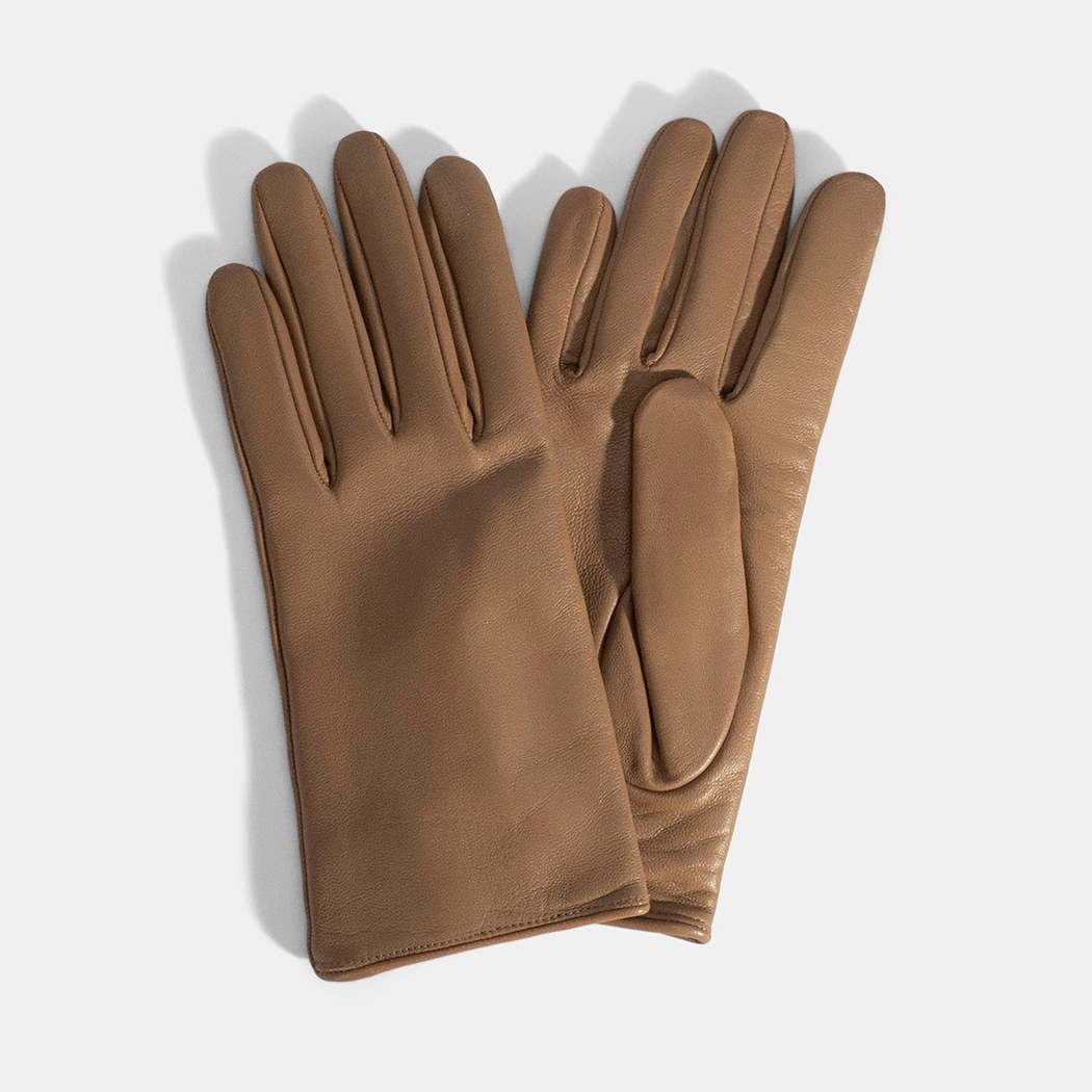 Bej Kadın Deri Eldiven