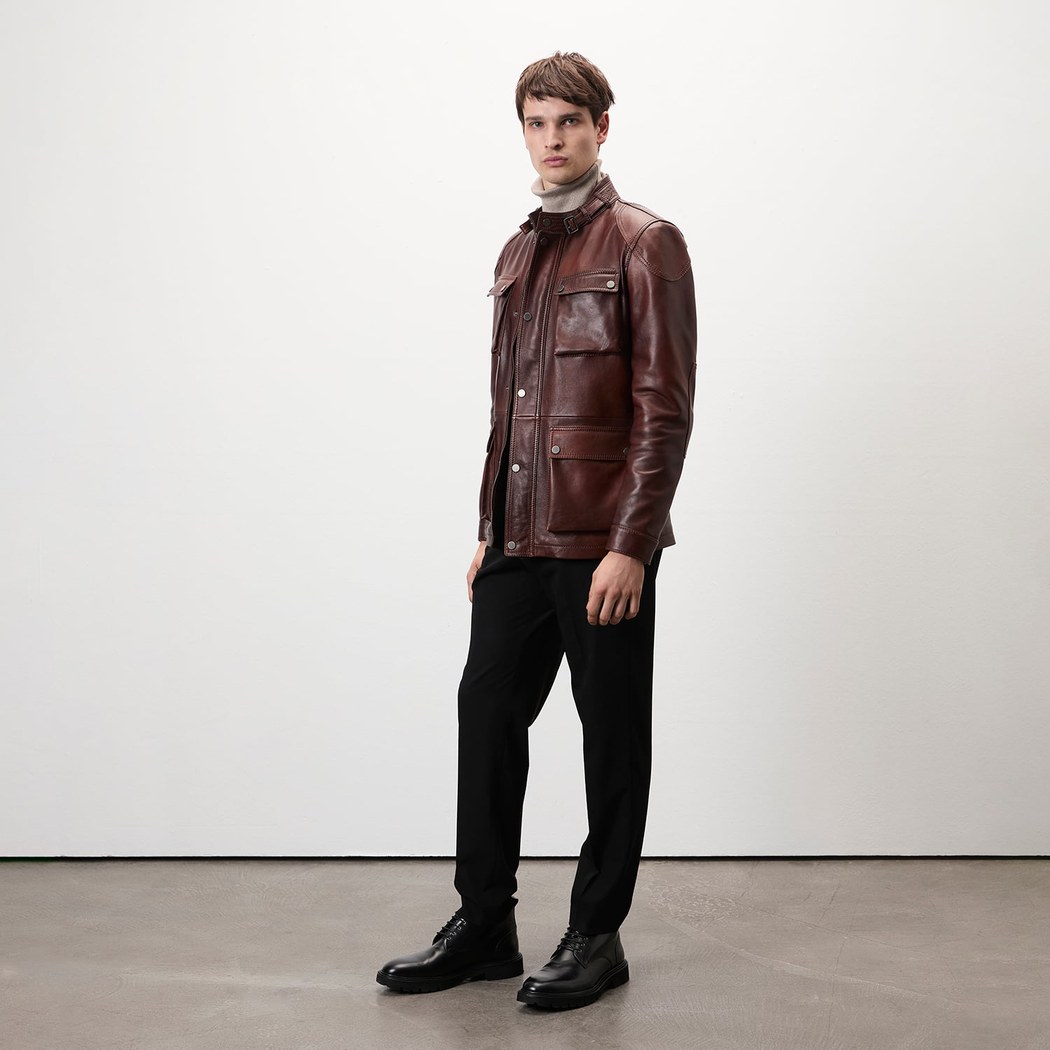 Dione Kahve Erkek Deri Mont