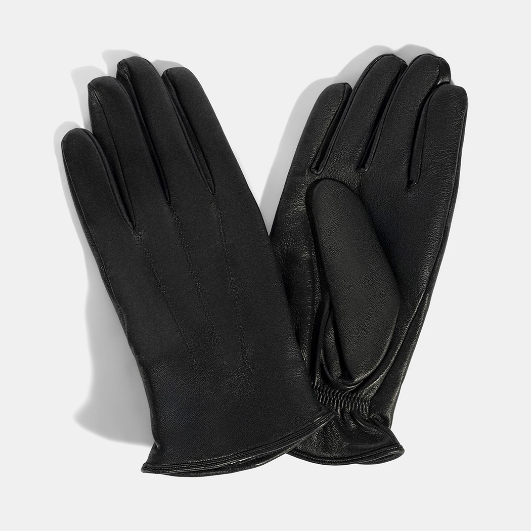 Erkek Lacivert Deri Eldiven