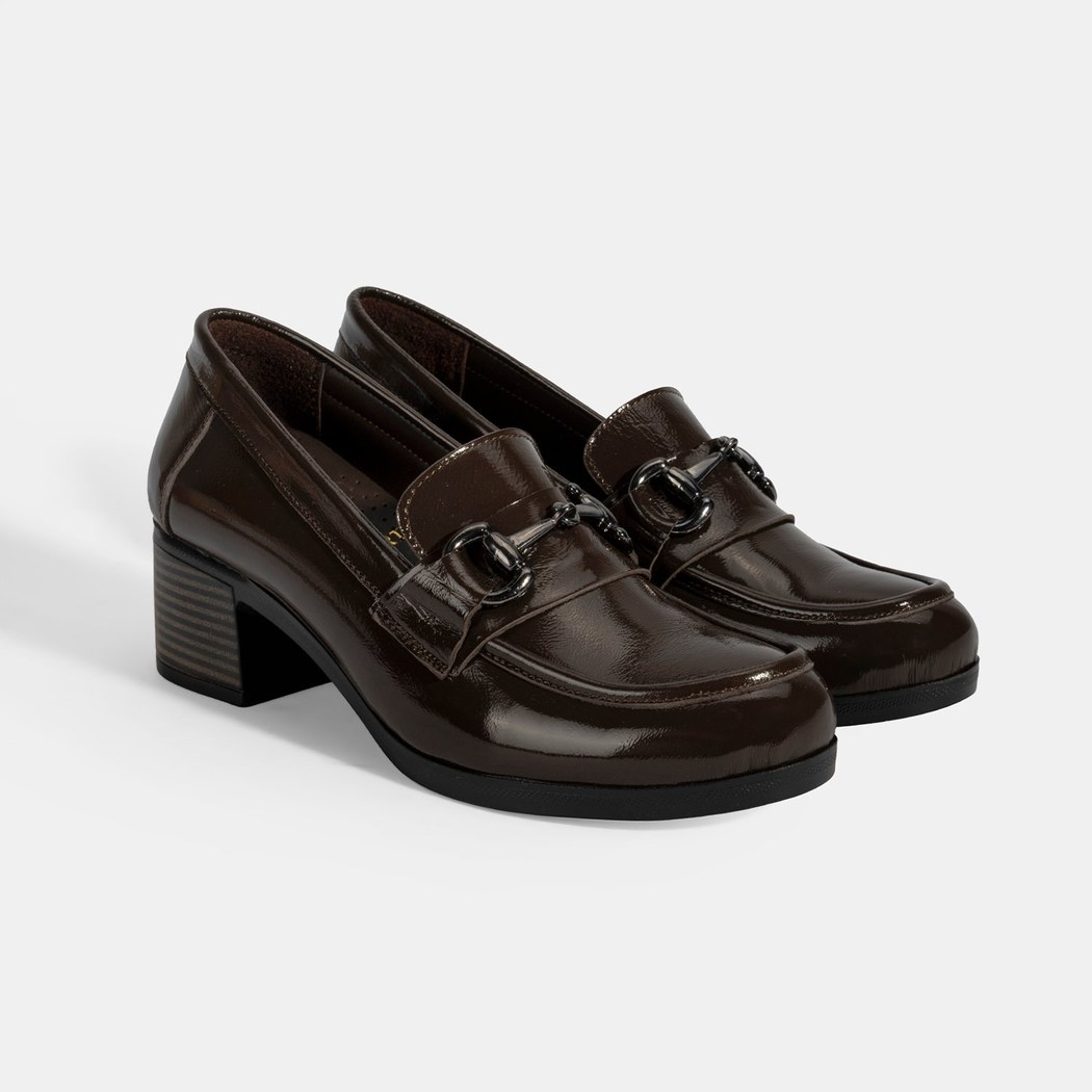 Kadın Kahve DesaComfort Topuklu Rugan Ayakkabı