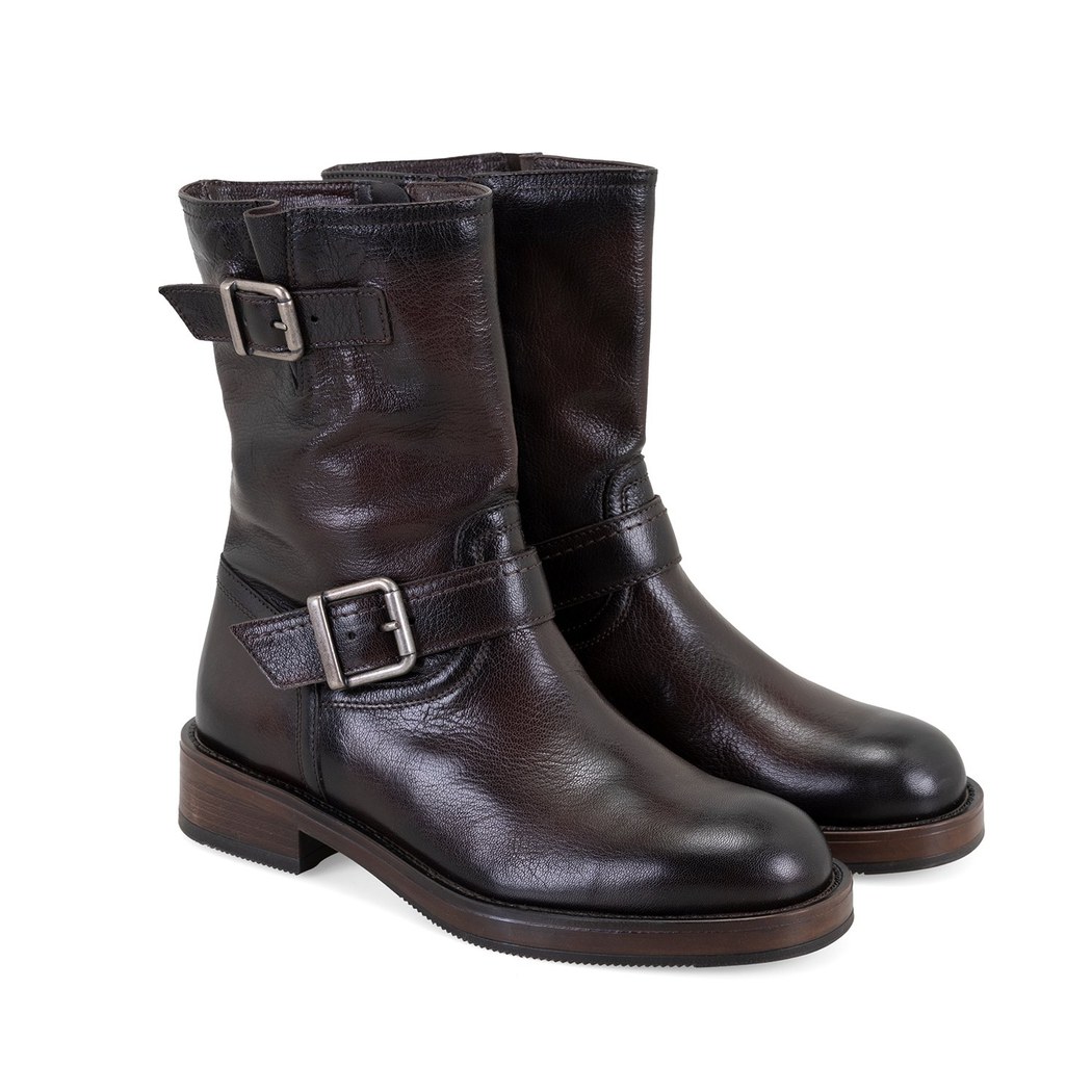 Kadın Kahve Kemer Aksesuarlı Kadın Bot