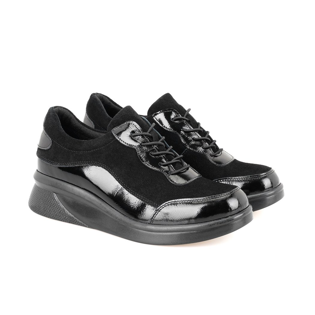 Kadın Siyah DesaComfort Deri Günlük Ayakkabı