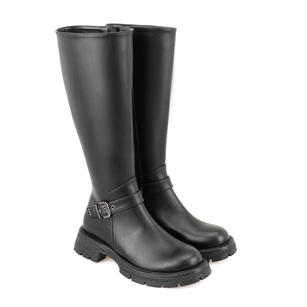 Kadın Siyah Fermuarlı Çizme
