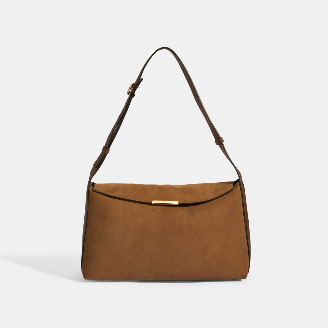 Kadın Taba Süet Omuz Çantası