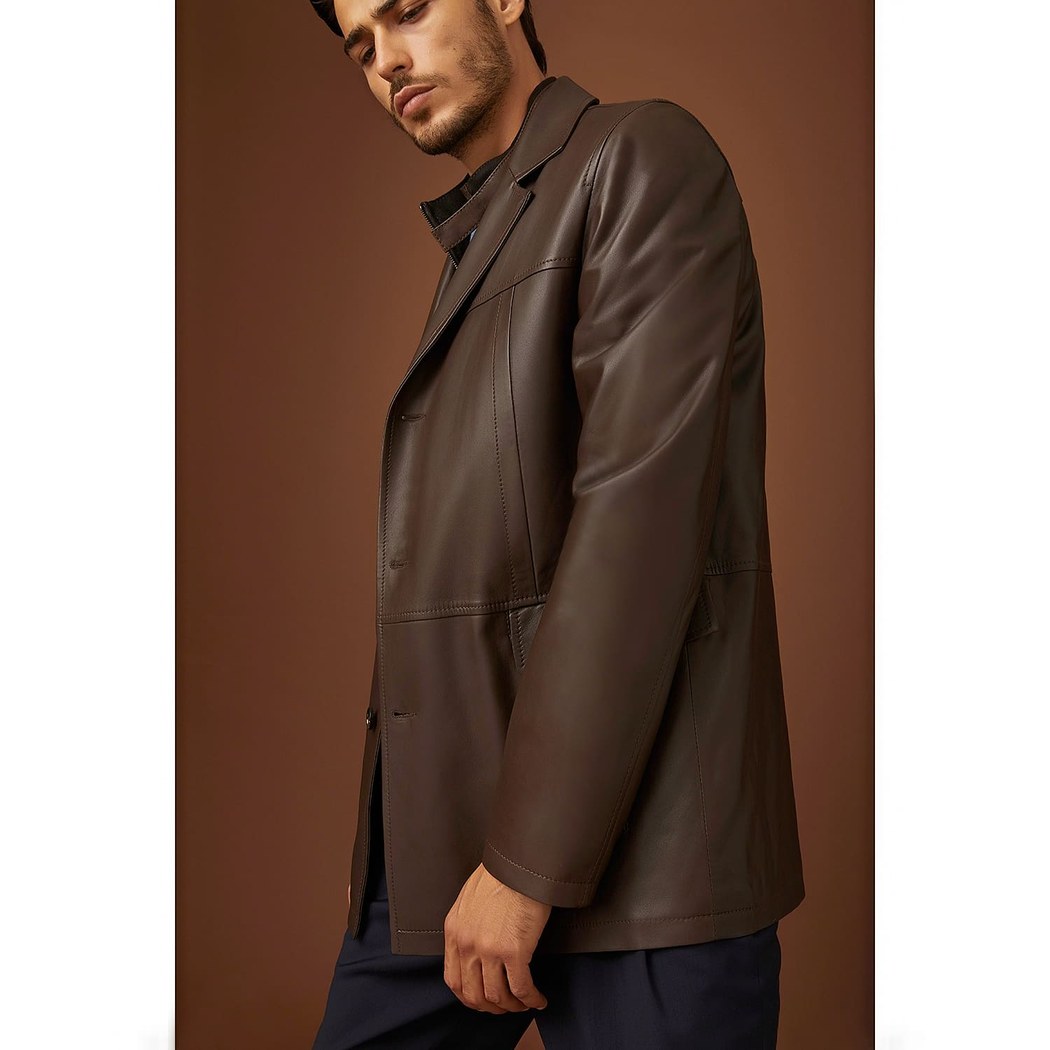 Kahve Generobs Erkek Deri Kaban