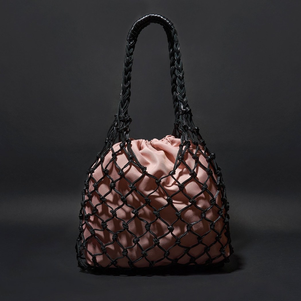 Pudra El Emeği Örgü Deri Çanta