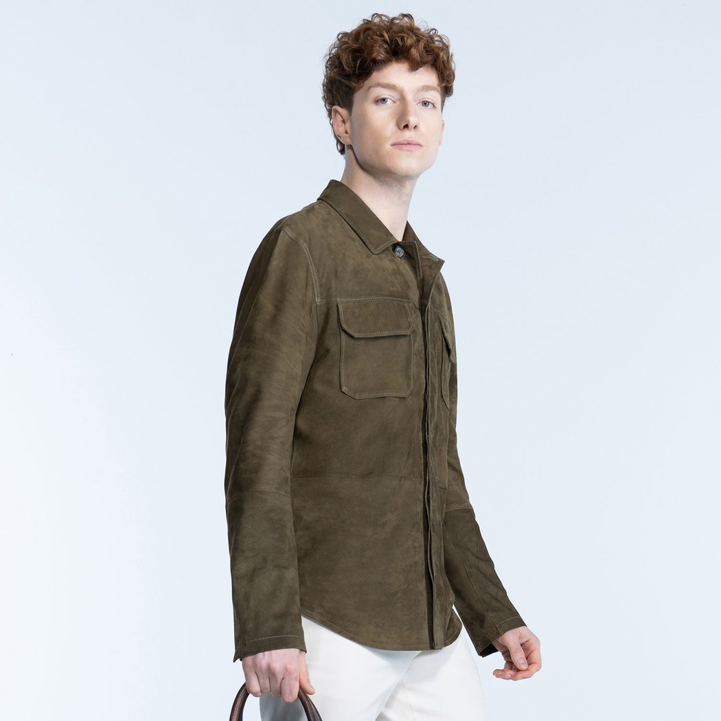 Saverio Erkek Süet Deri Gömlek