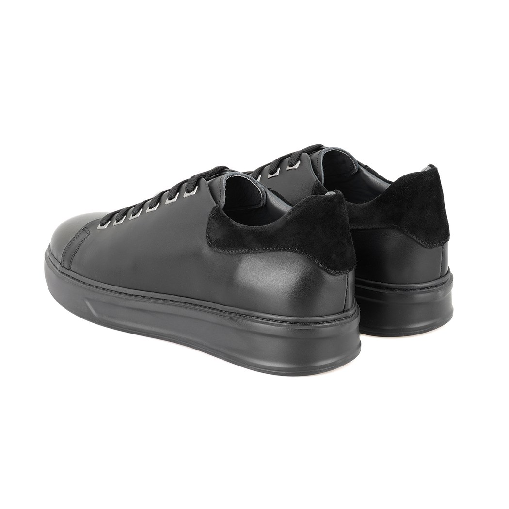 Aaron Siyah Erkek Deri Spor Ayakkabı