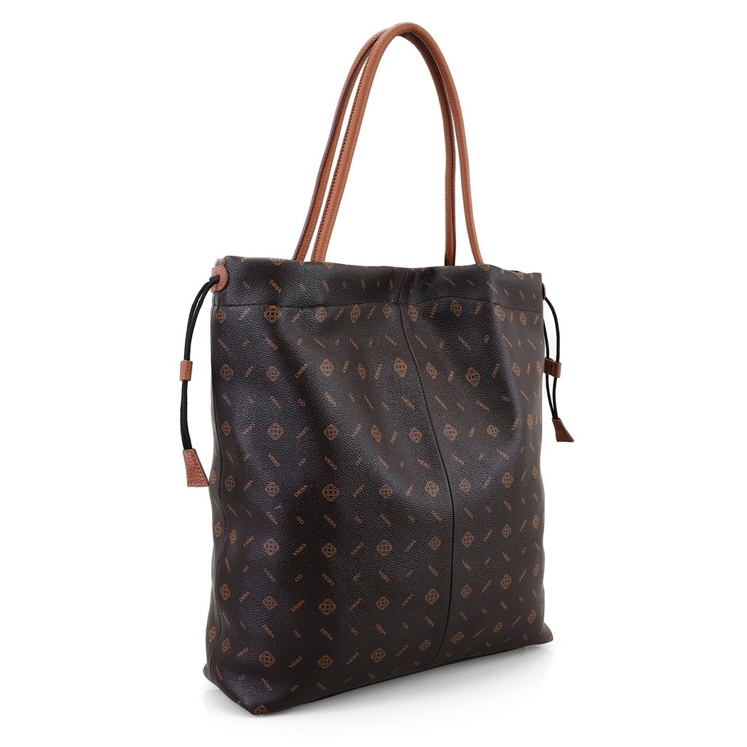 Abelard Kahve Kadın Monogram El Çantası