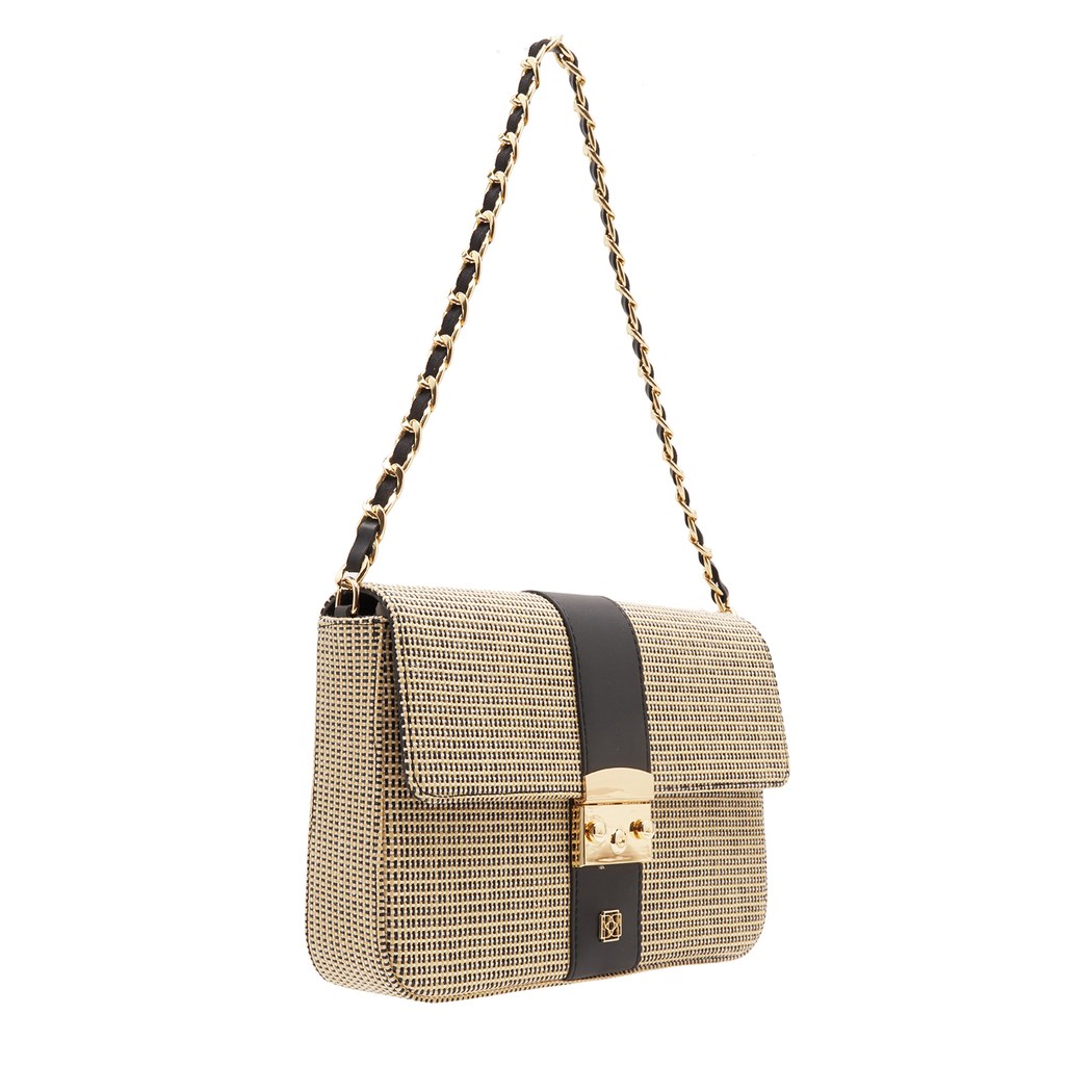 Abella Siyah Kadın Hasır Omuz Askılı Çanta