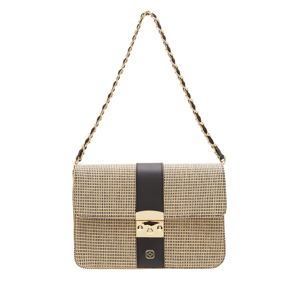 Abella Siyah Kadın Hasır Omuz Askılı Çanta