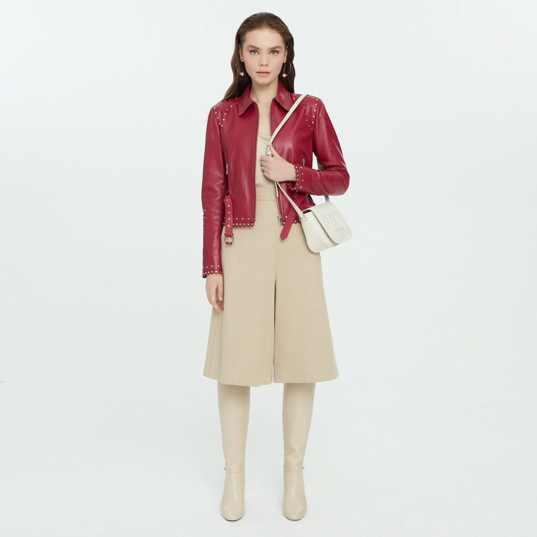 Abina Mor Kadın Deri Ceket