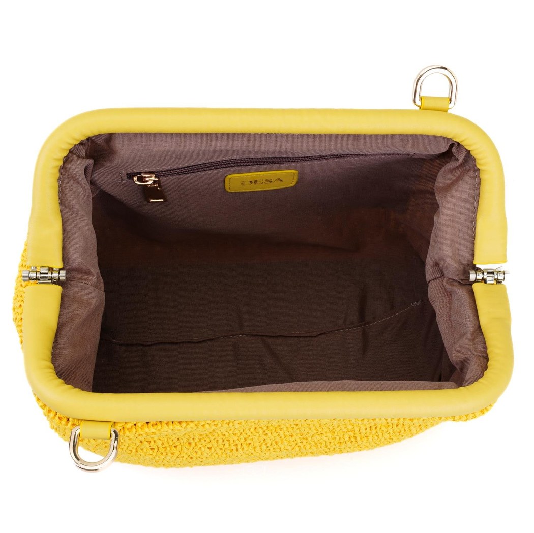 Abram Sarı Kadın Clutch Omuz Çantası