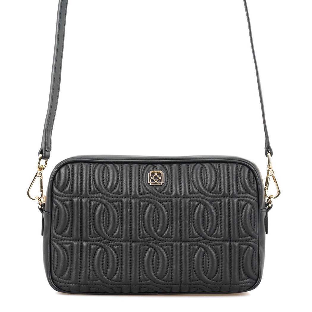 Abrama Siyah Kadın Monogram Kapitone Deri Postacı Çantası