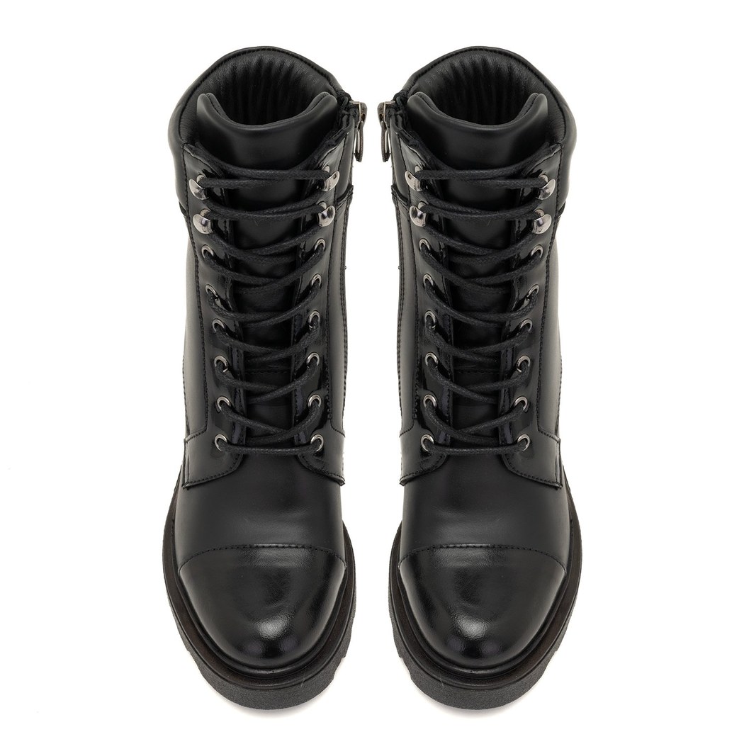 Abran Siyah Kadın Deri Bot