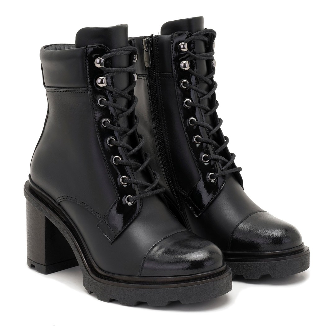 Abran Siyah Kadın Deri Bot