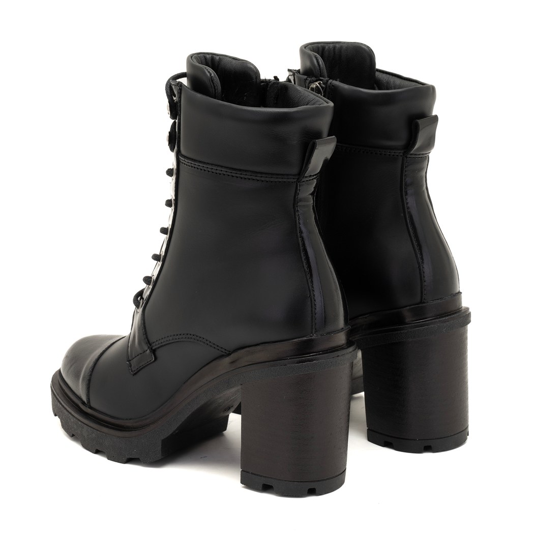 Abran Siyah Kadın Deri Bot