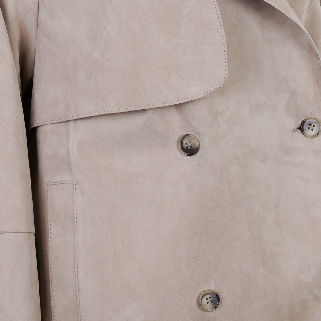 Abree Bej Kadın Süet Deri Ceket